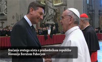 Borut Pahor in papež frančišek